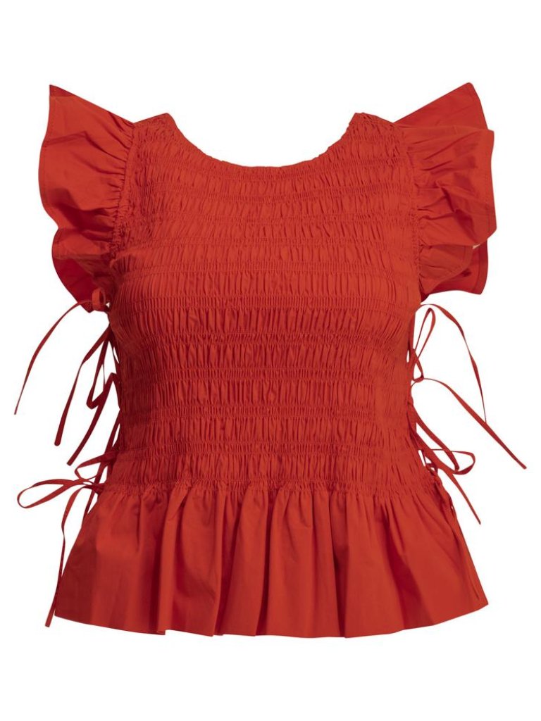 Ganni Casual Pleated Top Tag Size 34 Women